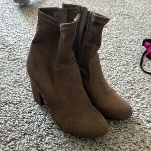 Brown Suede Ankle Boots